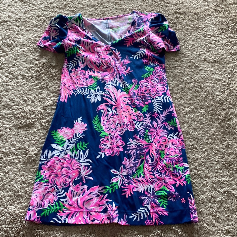 Lilly Pulitzer puff sleeve jersey dress